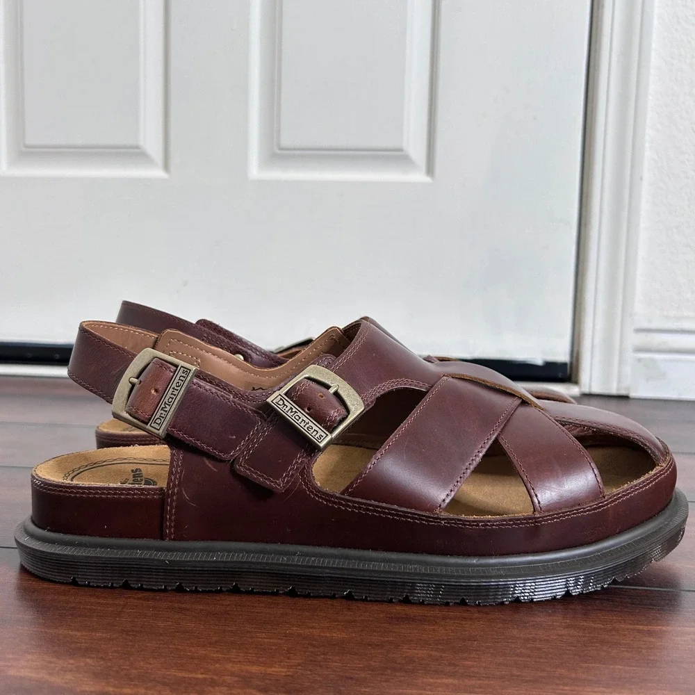 NWOB Dr. Martens Archive Fisherman Leather Sandal in Butterscotch Orleans Men 13